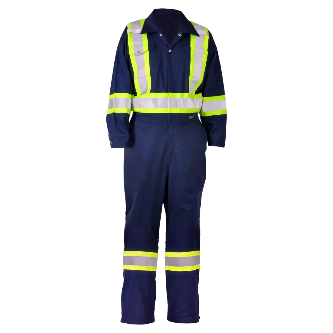 Polyester/Cotton Coverall 65/35 - 4" Vi-brance Tape - 18" Boot Zipper - Navy VC20N Viking