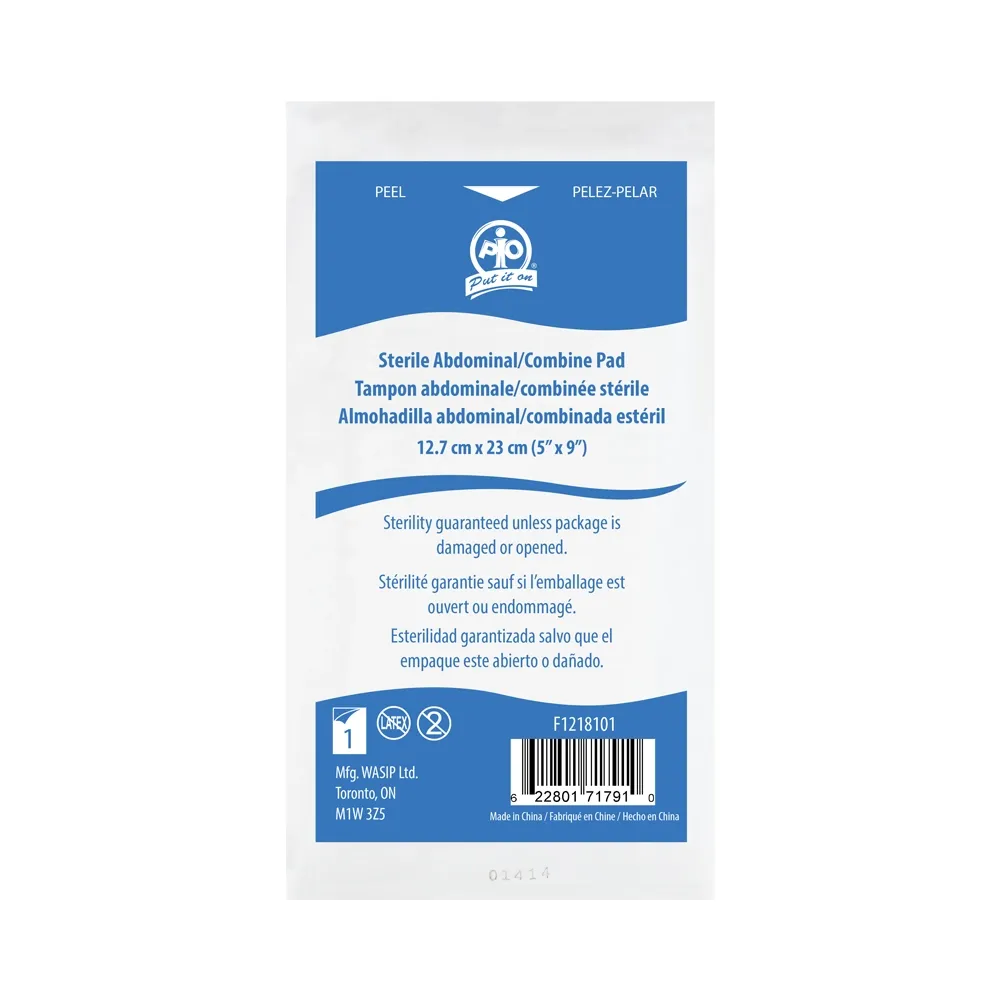 Sterile Abdominal/Combine Pad - 12.7 x 23cm F1218101 WASIP