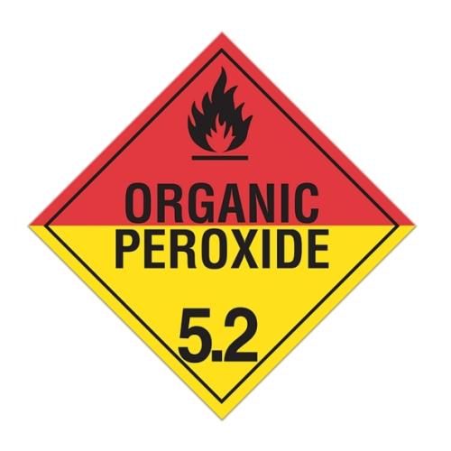 Class 5.2 "Organic Peroxide 5.2" Sign (Pack of 100 pcs) TA521 INCOM