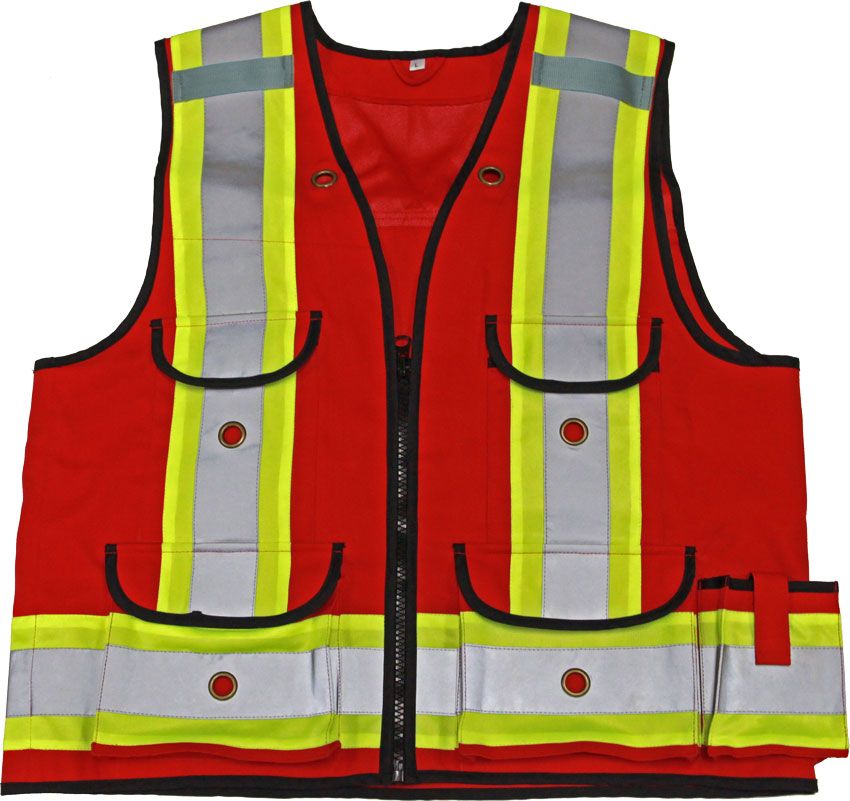 Premium 1000D Surveyor Safety Vest  | Viking 4915R   Safety Supplies Canada