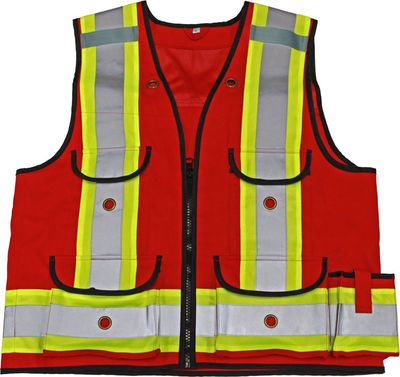Premium 1000D Surveyor Safety Vest  | Viking 4915R   Safety Supplies Canada