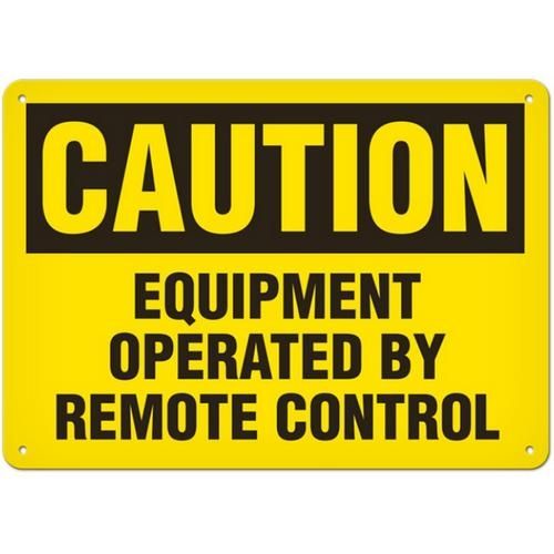 OSHA Safety Sign | Caution Equip Remote | INCOM SS2034 INCOM