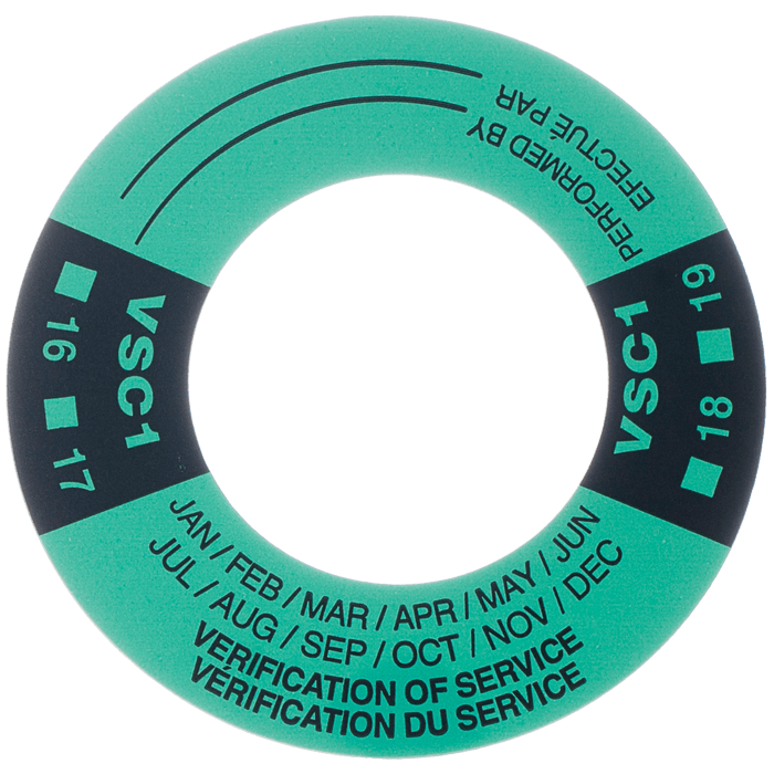 Verification of Service Collars - 1 3/8" ID, Pkg/100 VSC1/VSC2/VSC3/VSC4 RS Steel