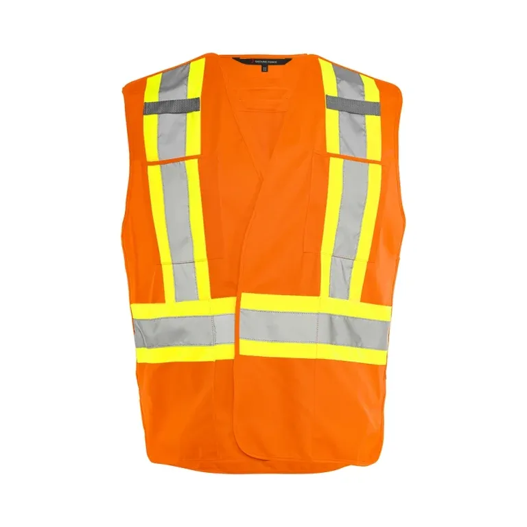 Hi-Vis Solid Safety Vest - XXS/XS TV4OXXSXS/TV4YXXSXS Ground Force