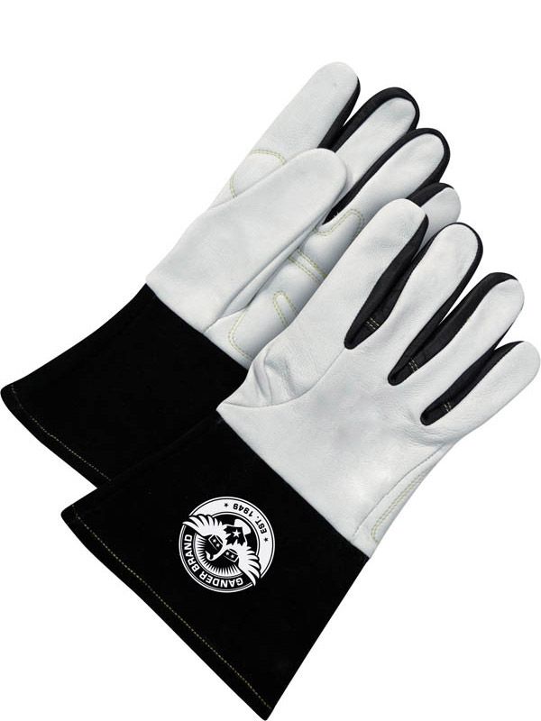 Welding Glove TIG Grain White Goatskin Kevlar Sewn | Pack of 6 60-1-1949 Bob Dale Gloves