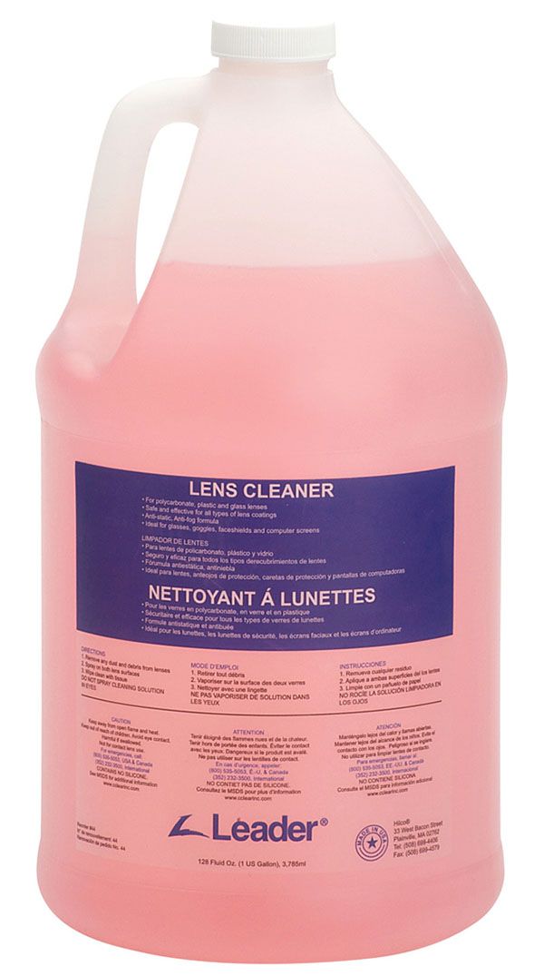 2A44 Leader Lens Cleaning Solutions - 1 Gallon Lens Cleaning Solution - 4/Case 12A44 Dentec Safety