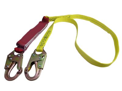 6 Ft EEA Single External Energy Absorber Lanyard W/Hook - 140/375 Lbs