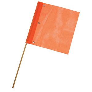 Fluorescent Nylon Traffic Flag  - TSFL03GR | Dynamic TSFL03GR Dynamic