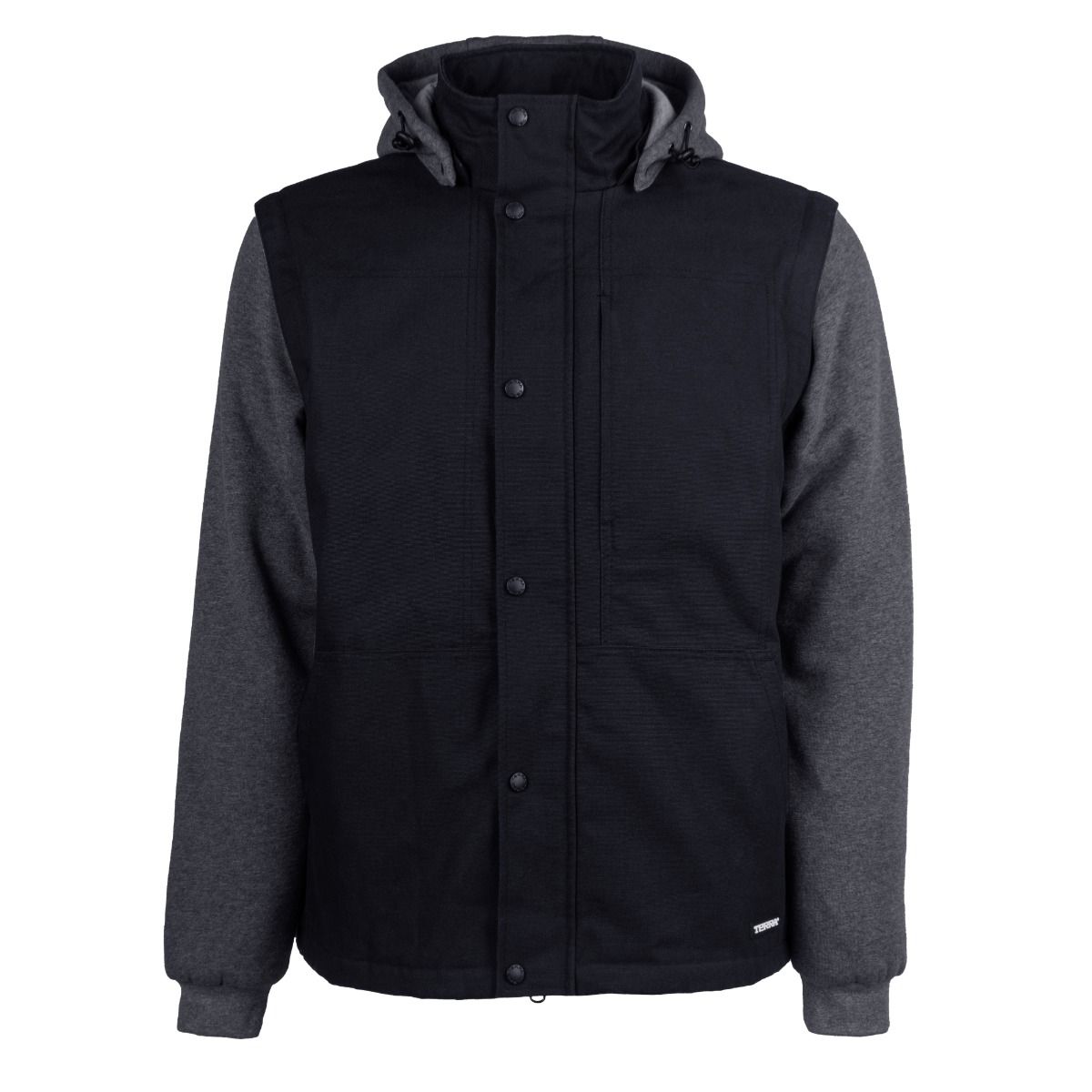 Terra Shift 2 in 1 Canva Vest with Removable Hood and Sleeves 100330BK Groupe BBH