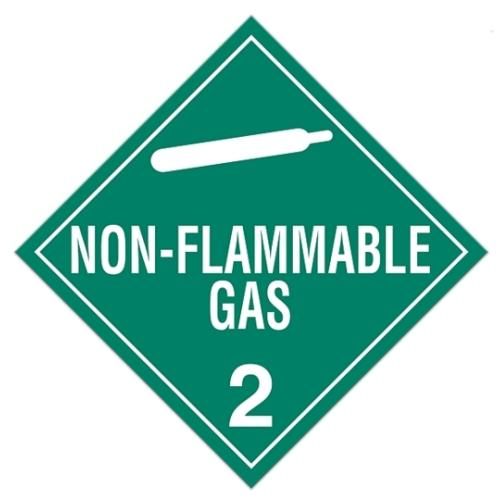 Class 2.2 "Non-Flammable Gas 2" Sign (Pack of 100 pcs) TA220 INCOM