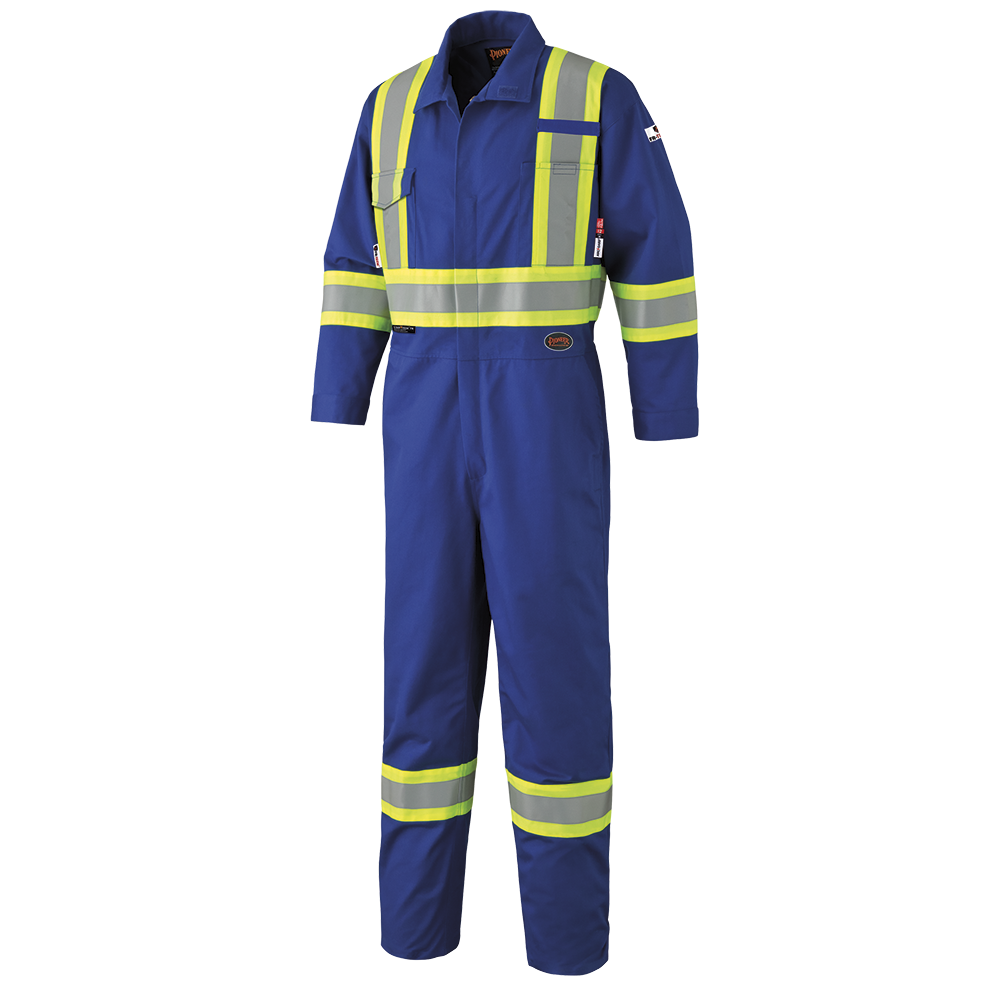 FR-Tech Flame Resistant 7 oz Hi-Viz Safety Coverall with Leg Zippers |  Pioneer 7706/7706T Pioneer