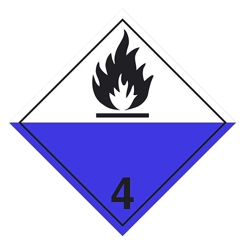 Class 4.2 Spontaneous Combustion Placard (Pack of 100 pcs) TT420 INCOM