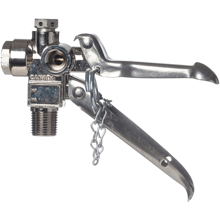 CO2 Valve for 2-1/2 lb &amp; 5 lb 1/2" Neck Steel Cylinders PSH2 RS Steel