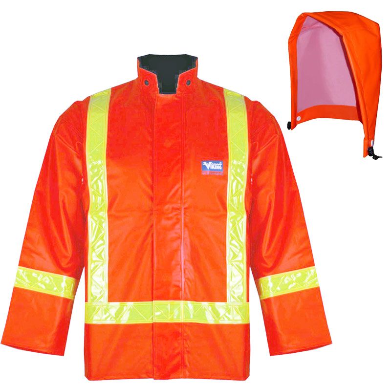 Hi-Vis Journeyman Waterproof Safety Jacket | Chem-Resistant | Viking 6210J+6212 Viking