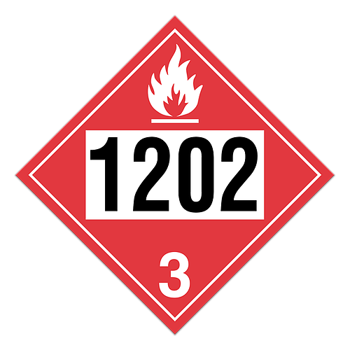 Diesel Fuel, Fuel Oil | Class 3 Placard (100/PKG) | INCOM TT300SS1202/TT300PS1202 INCOM