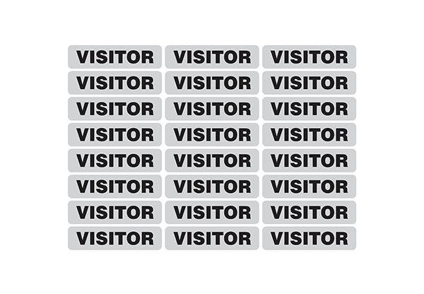 "Visitor" Reflective Strip - 1" X 4" 13HL-VISITOR Dentec Safety