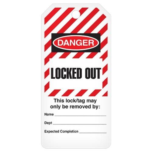 Lockout Tag Roll - "Locked Out" 3" x 6.25"