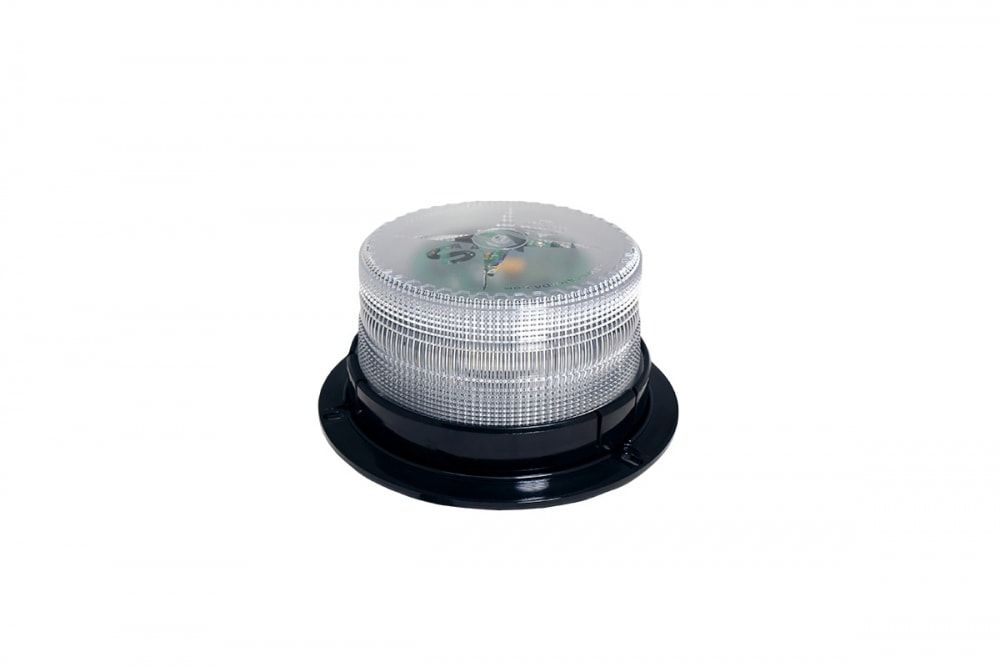 Amb/Blu LED Low Profile Permanent Mount Beacon AMP super seal connector - P Base SWS-22122 SWS