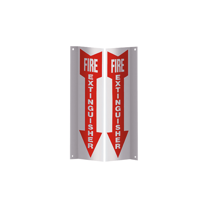 3D Rigid Plastic Angle Fire Extinguisher Signs