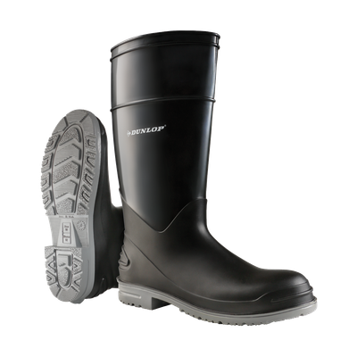 Polygoliath Steel Toe Black 16'' Waterproof PVC Work Boots D89682 -11 Dunlop