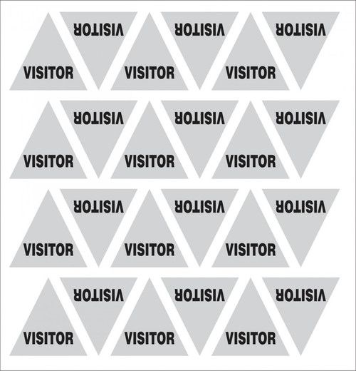 "Visitor" Reflective Triangle - 2" X 2" X 2" 13HL-TRI VISITOR Dentec Safety