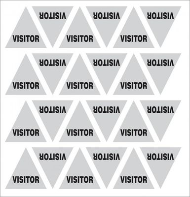 "Visitor" Reflective Triangle - 2" X 2" X 2" 13HL-TRI VISITOR Dentec Safety
