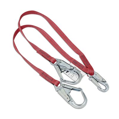 Polyester Webbing Double-Leg Fixed "Y" Lanyard with Snap Hook and Rebar Hook - 1" | Dynamic FP63513?