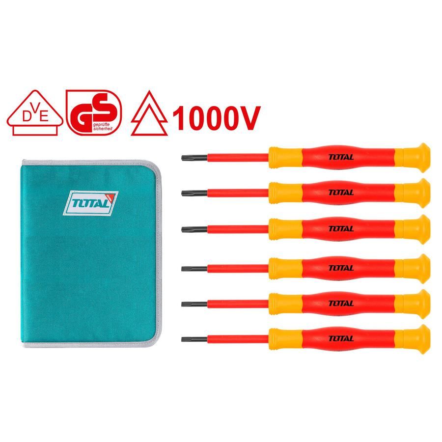 6PCS Insulated Precision Screwdriver Set (VDE Certified) THKIPSD0601 Total Tools Canada