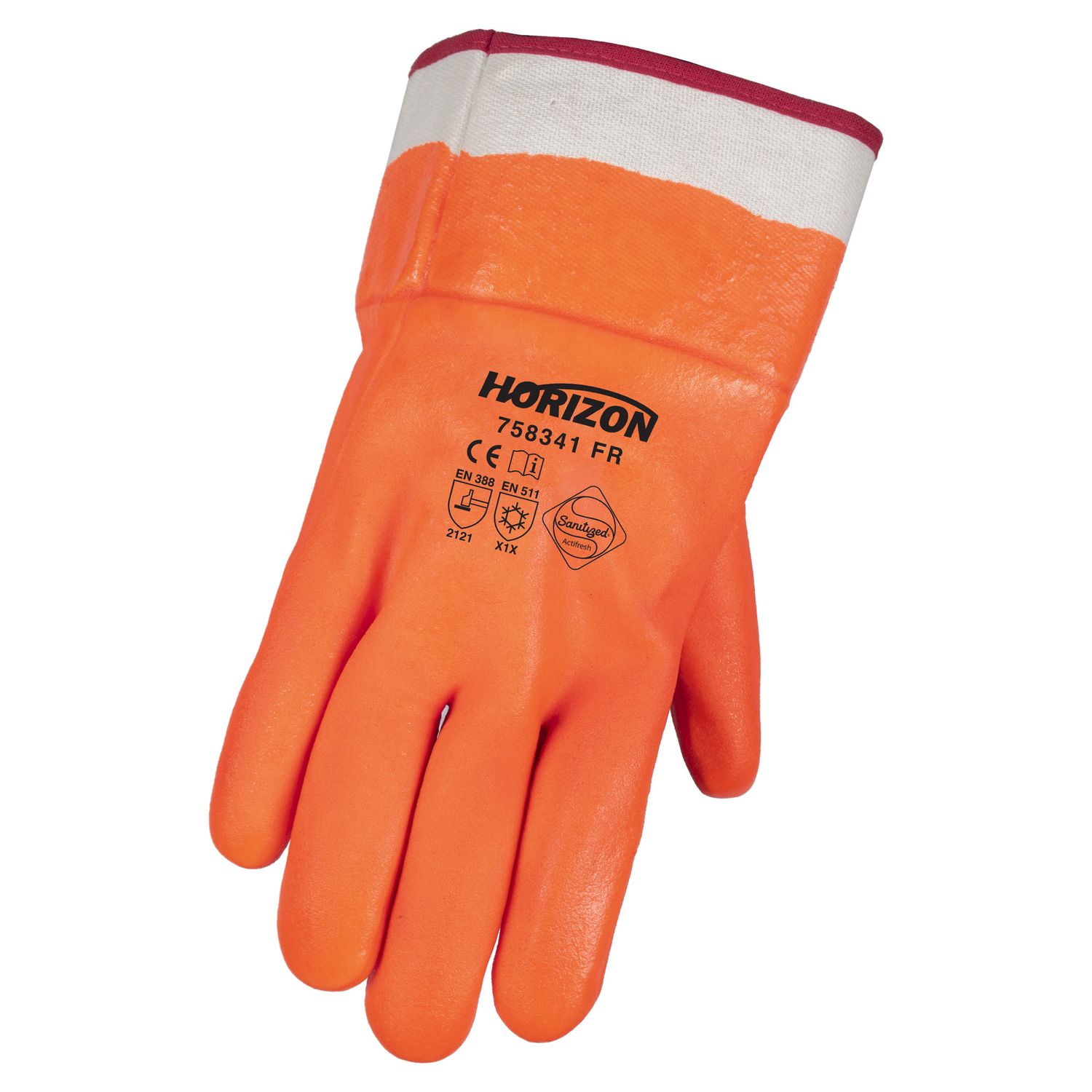 Lined Double Coated PVC Gloves - Pasted Cuff 758341FR Groupe BBH