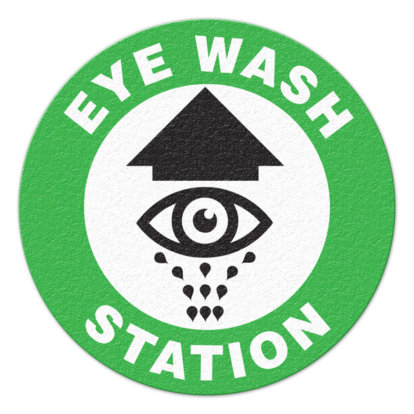 EYE WASH STATION - Floor Sign FS1007V INCOM