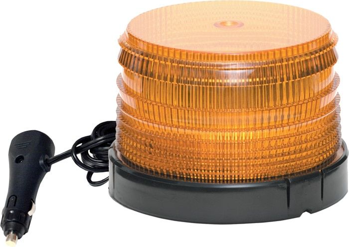 Amber Low Profile Fleet + LED Beacon Magnetic Mount - Lens: Amber 23818 SWS