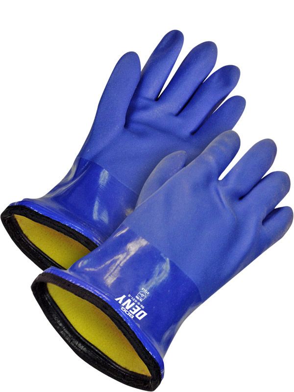 Coated PVC Triple Coated Gauntlet BOA Lined Blue Beaded Cuff | Pack of 6 99-9-821BD Bob Dale Gloves