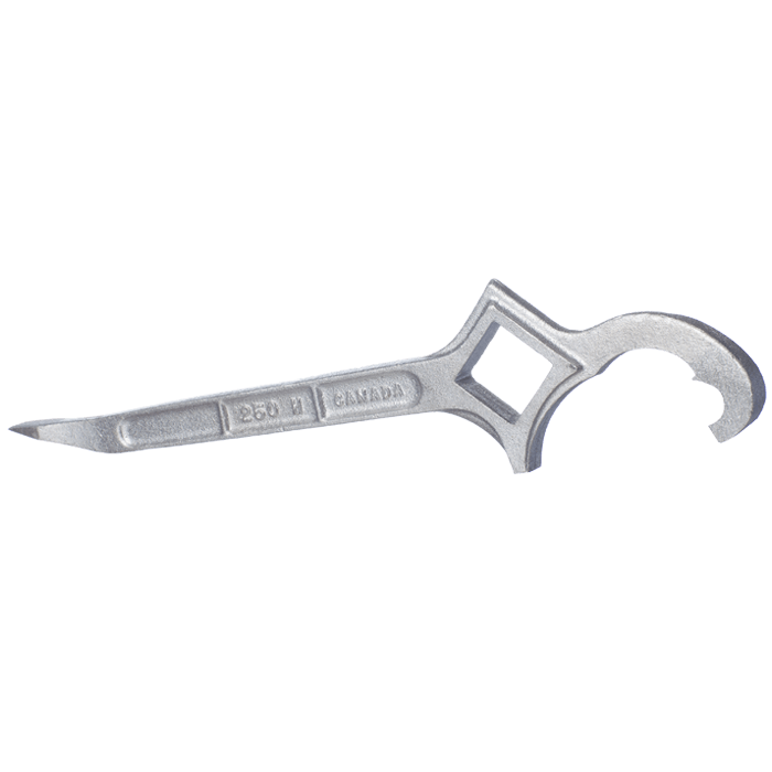 Combination Hydrant Key / Spanner Wrench (Fits 1-1/2" to 3" Pin/Rocker Lugs) 250H RS Steel