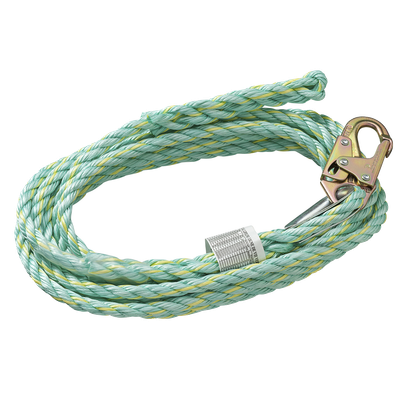 Vertical Lifeline - Snap Hook &amp; Back Splice - 25' (7.6 m), VL-1125-25 VL-1125-25,50,75,100,150,200 …
