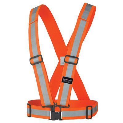 Hi-Vis Adjustable Safety Sash - Tear-away - Pioneer - 5591 - Orange
