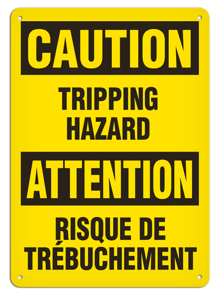 OSHA Safety Sign | Caution E/F Trip Haz | INCOM SS6008 INCOM