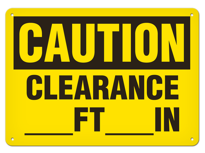 OSHA Safety Sign | Caution Clearance | INCOM SS2043 INCOM