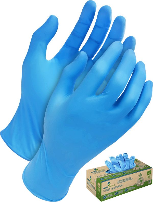 Blue Tri Polymer Powder Free Double Chlorinated Disposable | Pack of 6 | 5 mil Thickness 99-1-6350 …