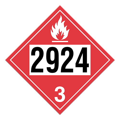 Flammable Liquid, Corrosive | Class 3 Placard (100) | INCOM TT300SS2924/TT300PS2924 INCOM
