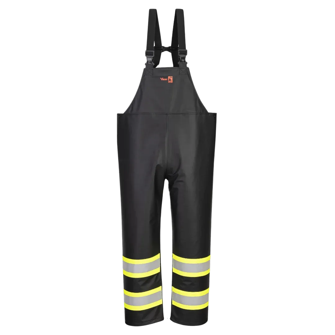 Handyman FR PU Bib Pants - Black 6055FRPB Viking