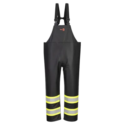 Handyman FR PU Bib Pants - Black 6055FRPB Viking