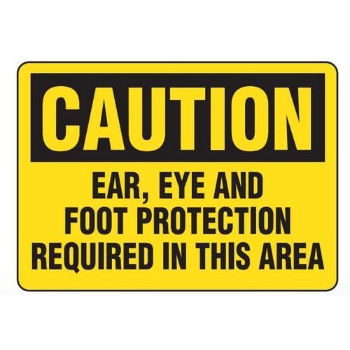 OSHA Safety Sign | Caution Hear Eye Foot | INCOM SS2078 INCOM