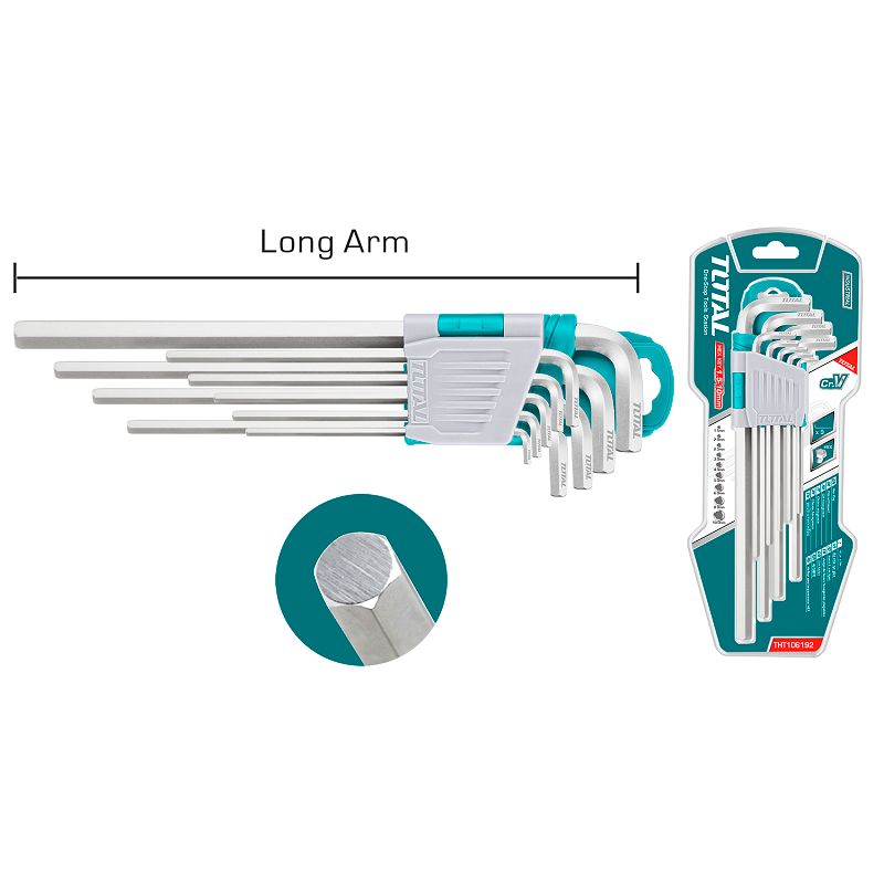 9PCS Long Hex Key THT106192 Total Tools Canada