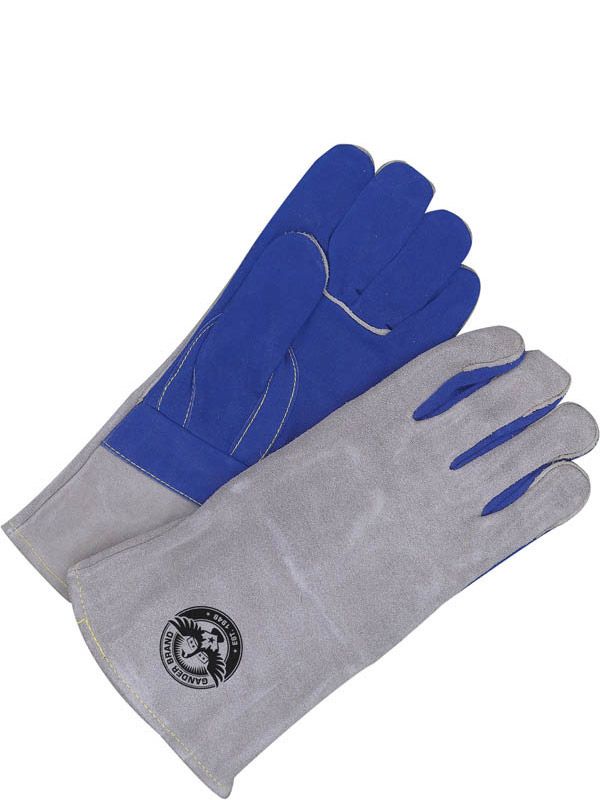 Welding Glove Split Leather Blue/Grey Kevlar Sewn | Pack of 12 60-1-4020 Bob Dale Gloves