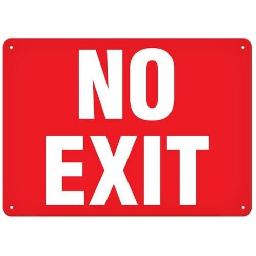 OSHA Safety Sign | No Exit  | INCOM SS5091 INCOM