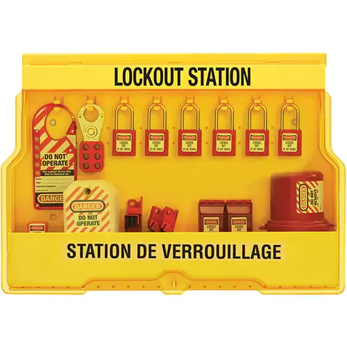 Electrical Focus Lockout Stations W/ Thermoplastic Padlocks, 16 Padlock Capacity S1850E410FRC Maste…