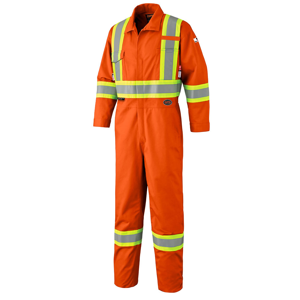 FR-Tech Flame Resistant 7 oz Hi-Viz Safety Coverall | Pioneer 7702/7702T Pioneer