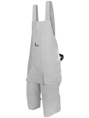 Welding Apron Leather Split Leg Bib Apron Knee Length Pearl (Sold per EACH)