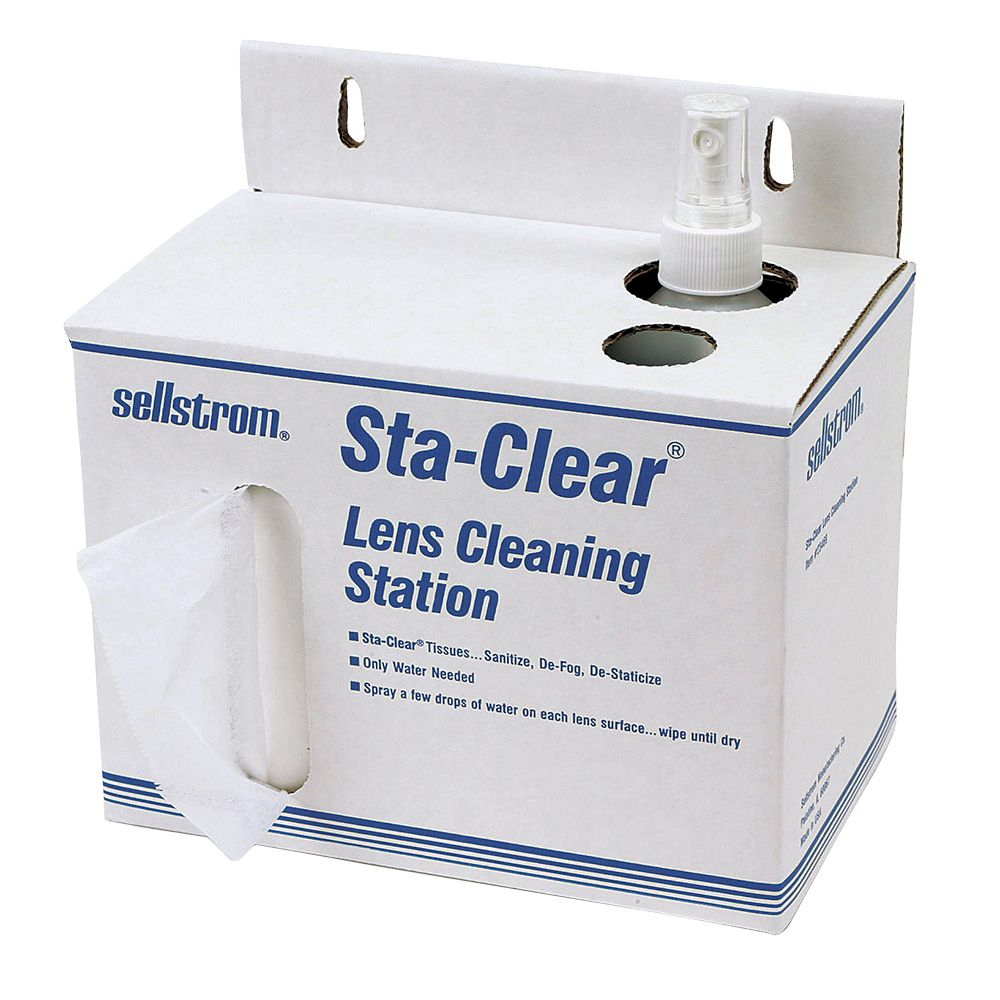 Sellstrom Sta-Clear Cardboard Station - 1,000 Tissues and Spray Bottle - S23469 S23469 Sellstrom