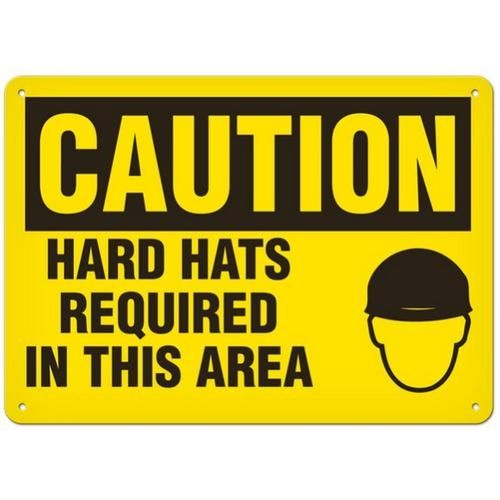 OSHA Safety Sign | Caution Hat Req'd  | INCOM SS2018 INCOM